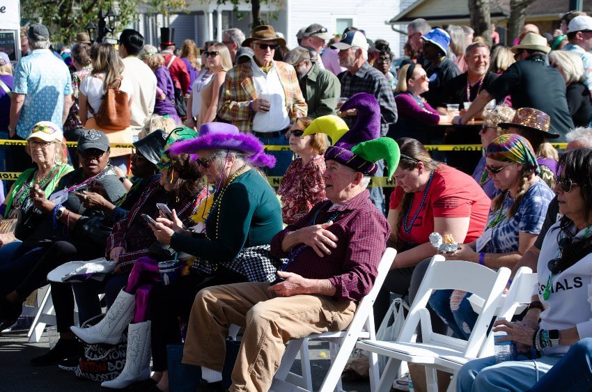 Entertainment spectators – new Bern Mardi Gras 2024 – photo by Craig Powell
